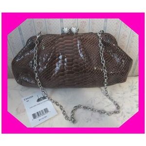 BRIGHTON FIRST KISS Brown Sugar Color Clutch Bag  Handbag Nwtag $110